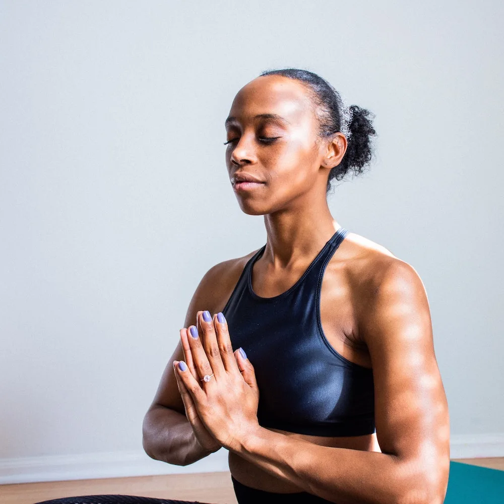 woman meditation and concentrating yoga