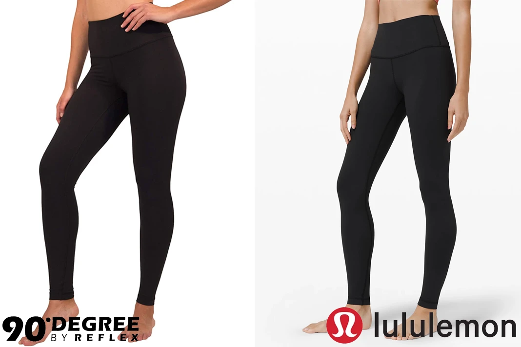 90 Degree Reflex versus lululemon Wunder Under Pant Dupe