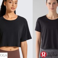 CRZ Yoga Crop Tee versus lululemon Cates Crop Tee