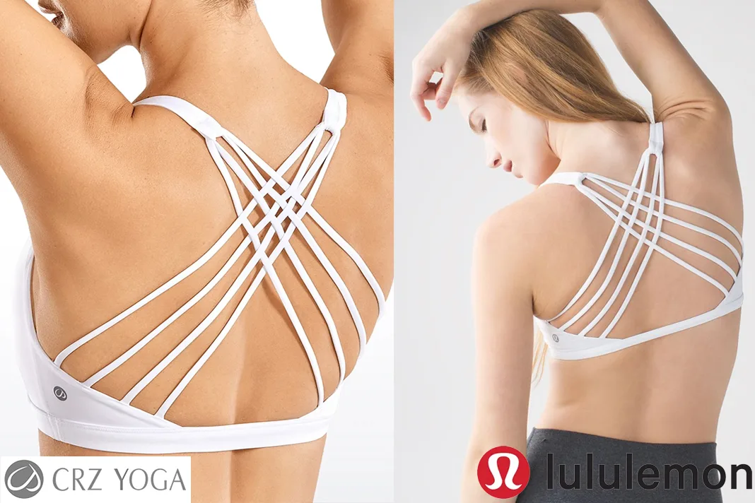 CRZ Yoga strappy bra versus lululemon free to be wild FTBW bra