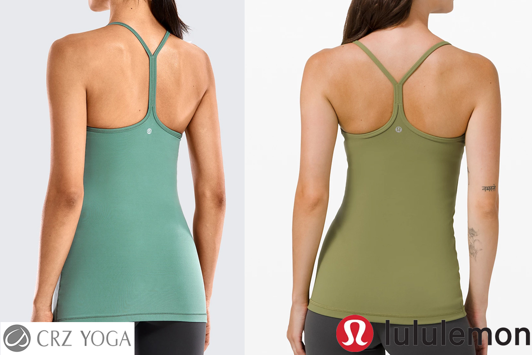 CRZ Yoga versus lululemon Power Y Tank dupe