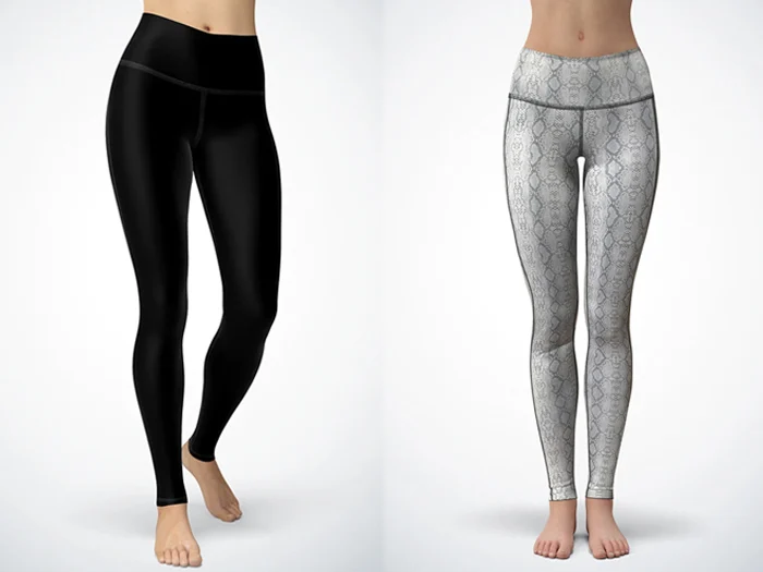 Quench Activewear Silver Snake Reversible Leggings