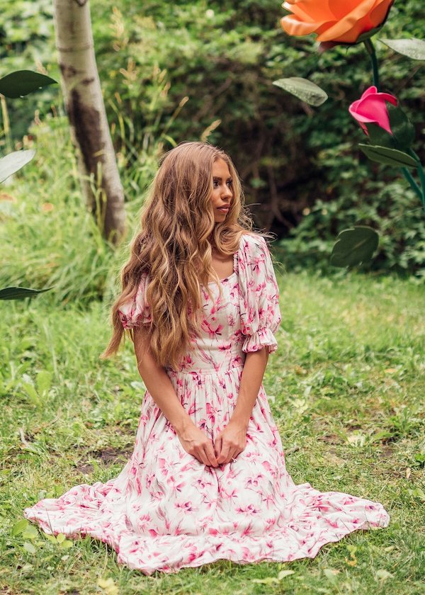 Jessakae Charming Cheshire Dress Pink floral print