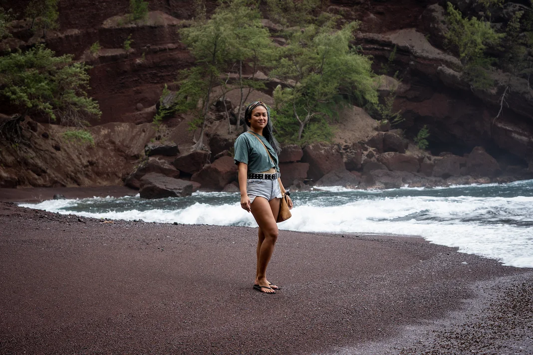 Road to Hana Red Sand Beach Schimiggy