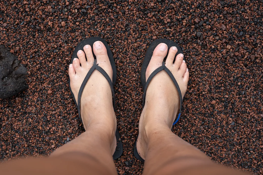 Rothy's sandals on the Road to Hana Maui Red Sand Beach