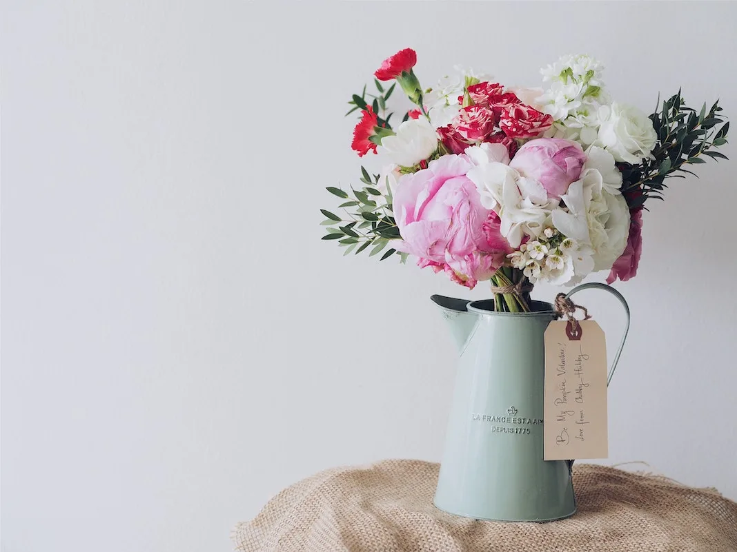 bouquet of flowers in vase