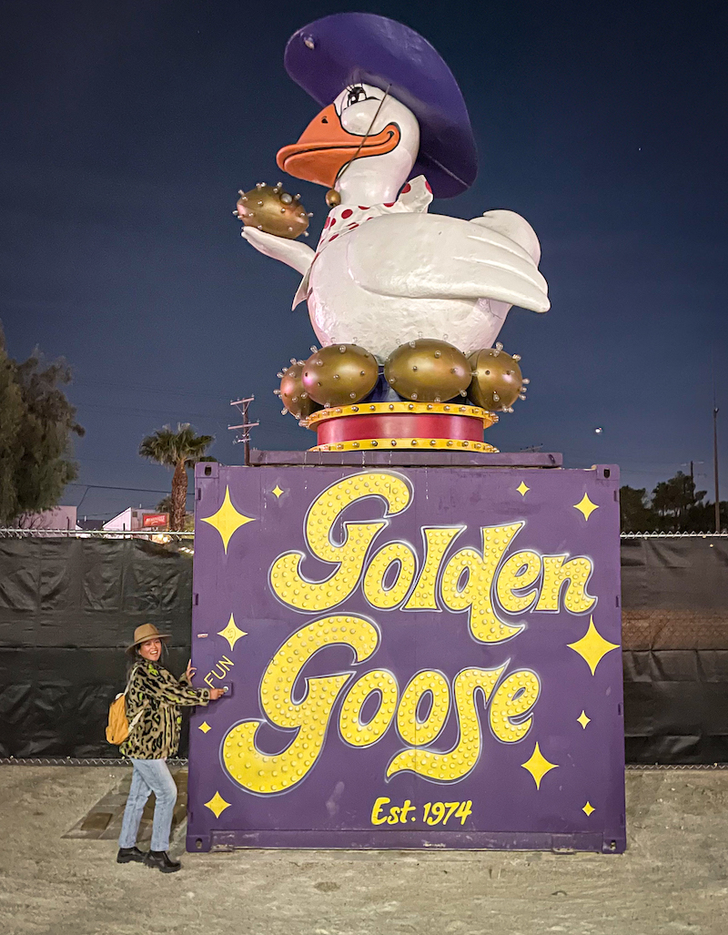 Golden Goose Statue in Downtown Las Vegas