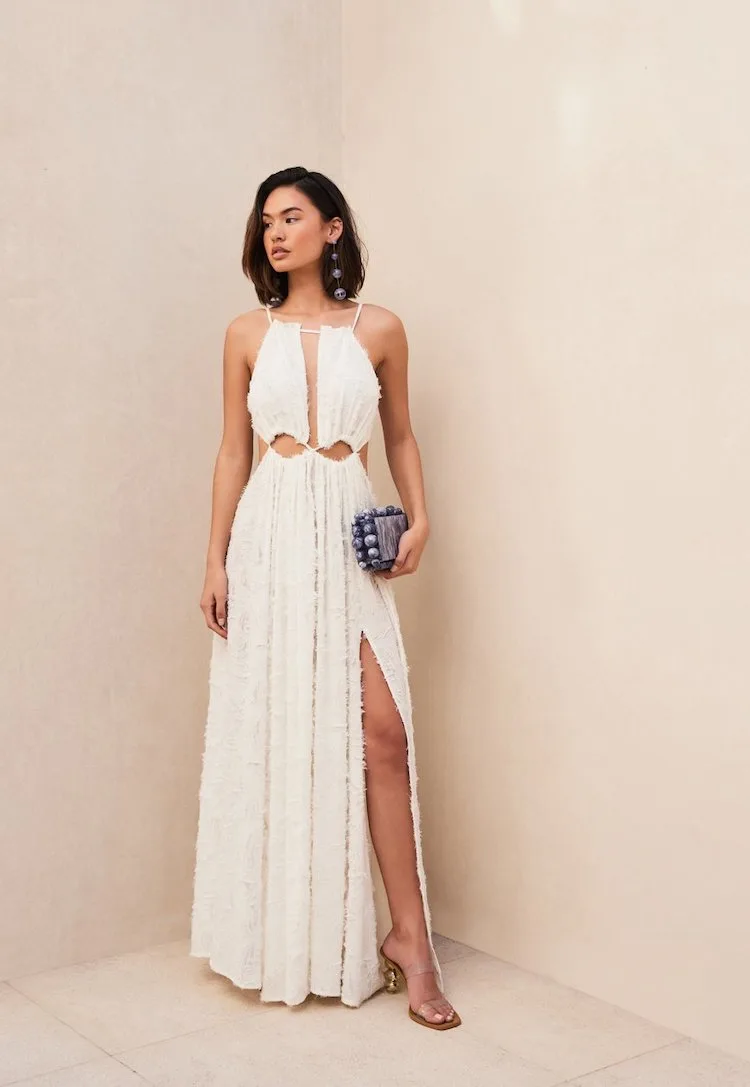 Cult Gaia Thera Maxi Dress off white