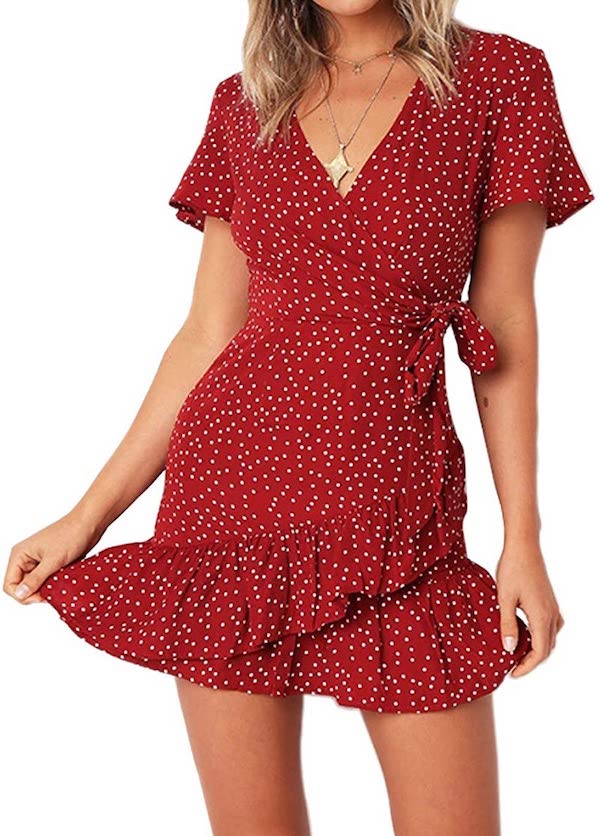 Relipop red polka dot mini dress