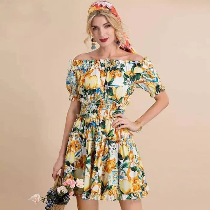 Lemon Print Dress Styles - Schimiggy Reviews