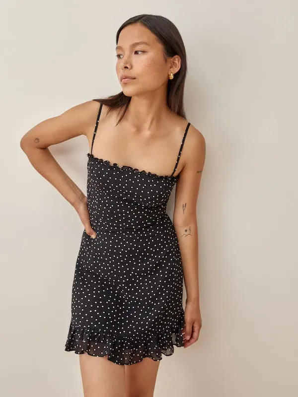 Reformation Tess Polka Dot Dress