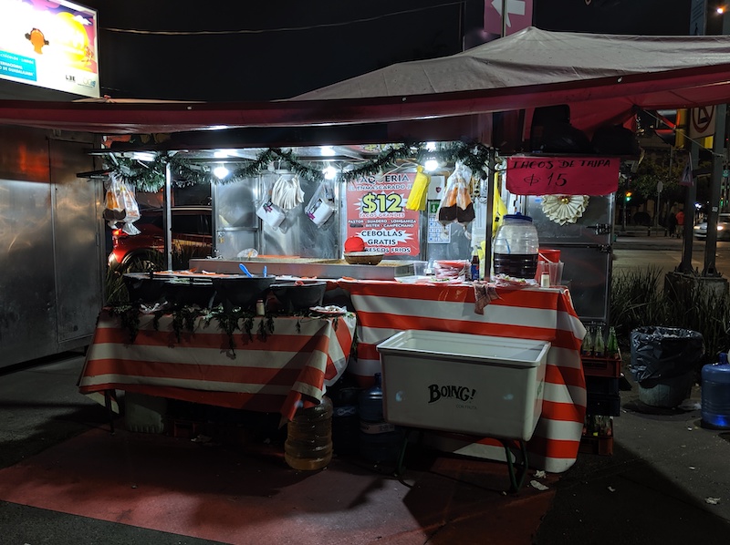 suadero tacos at Taqueria El Enmascarado Jr in mexico city