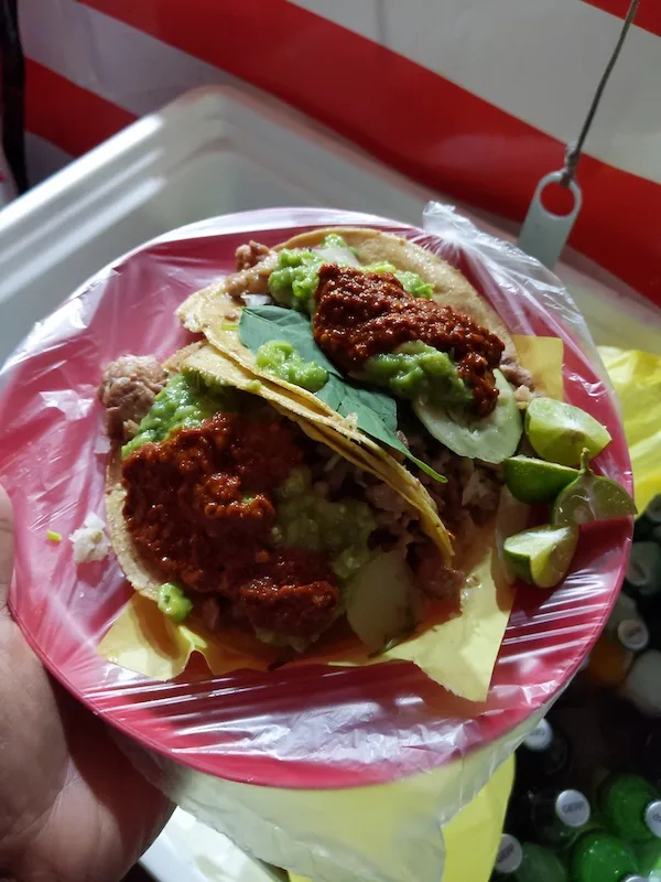 suadero tacos from taqueria el enmascarado jr in mexico city near the arena