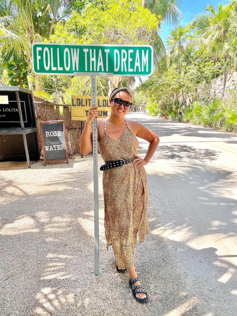 where to find the follow that dream sign in tulum mexico