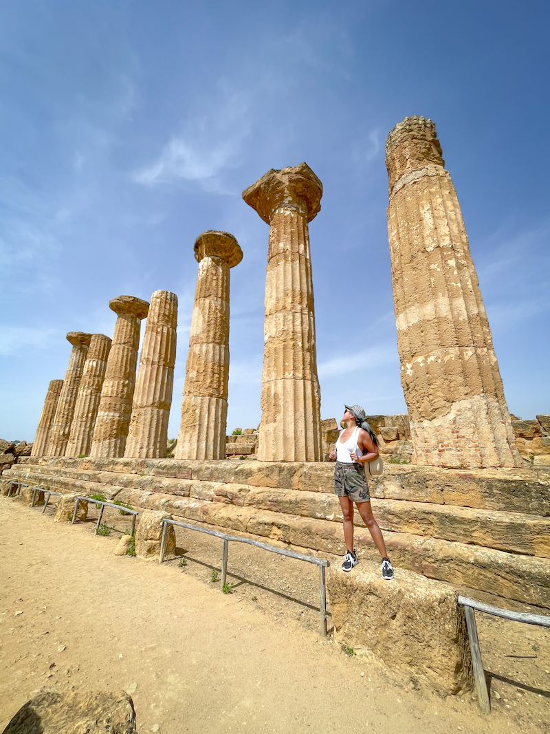 Temple of Hercules in the Valley of Temples in Agrigento, Italy