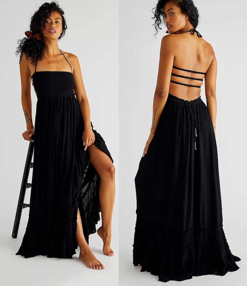 Free People Extratropical Maxi Dress Black