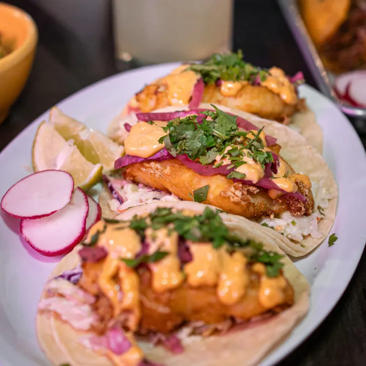 deep fried fish tacos Taco City Taqueria Seattle