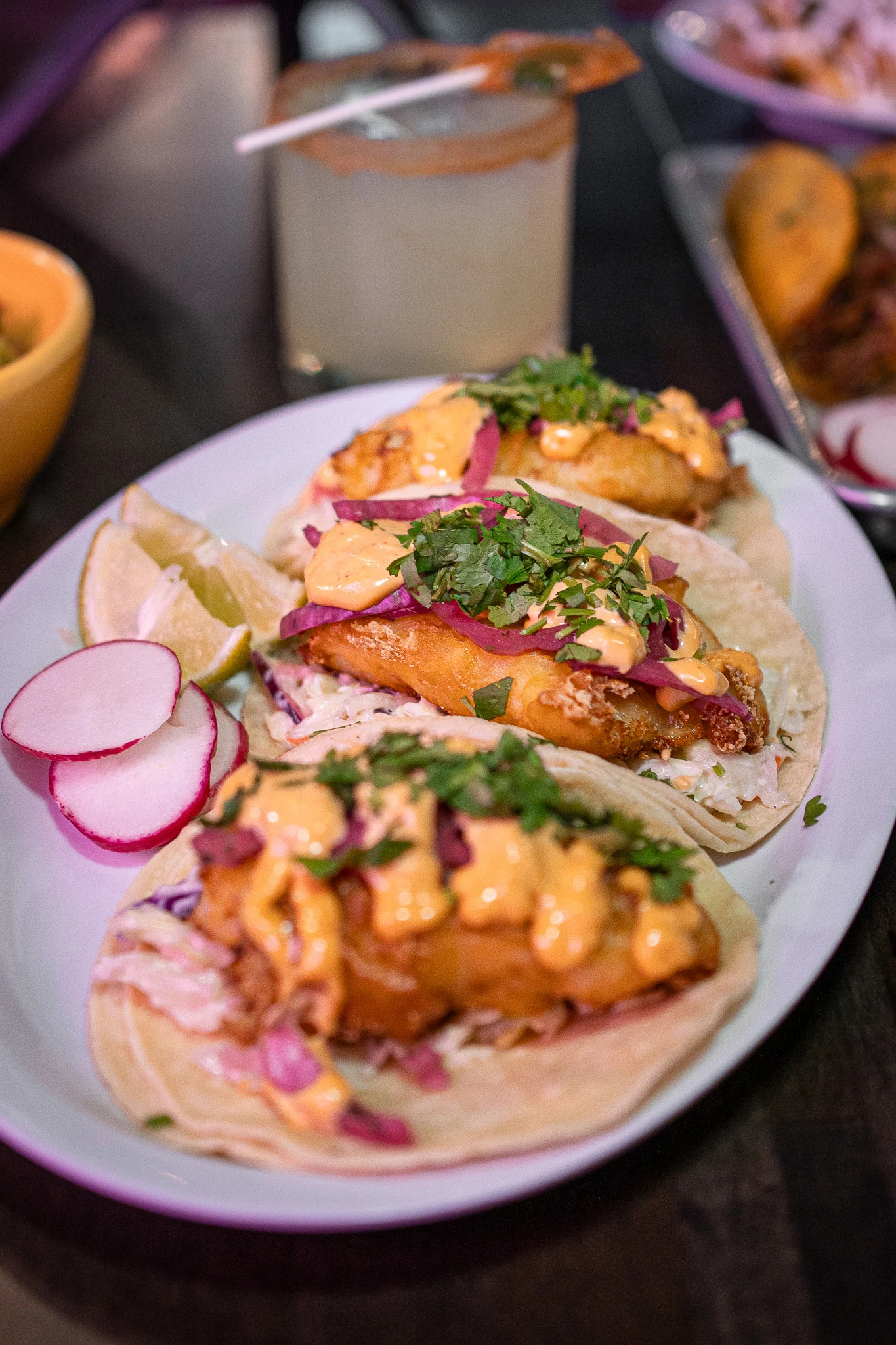 deep fried fish tacos Taco City Taqueria Seattle