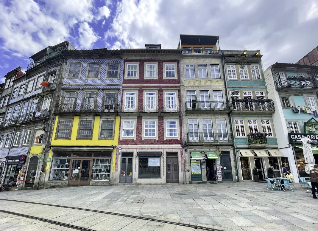 colorful houses of porto portugal