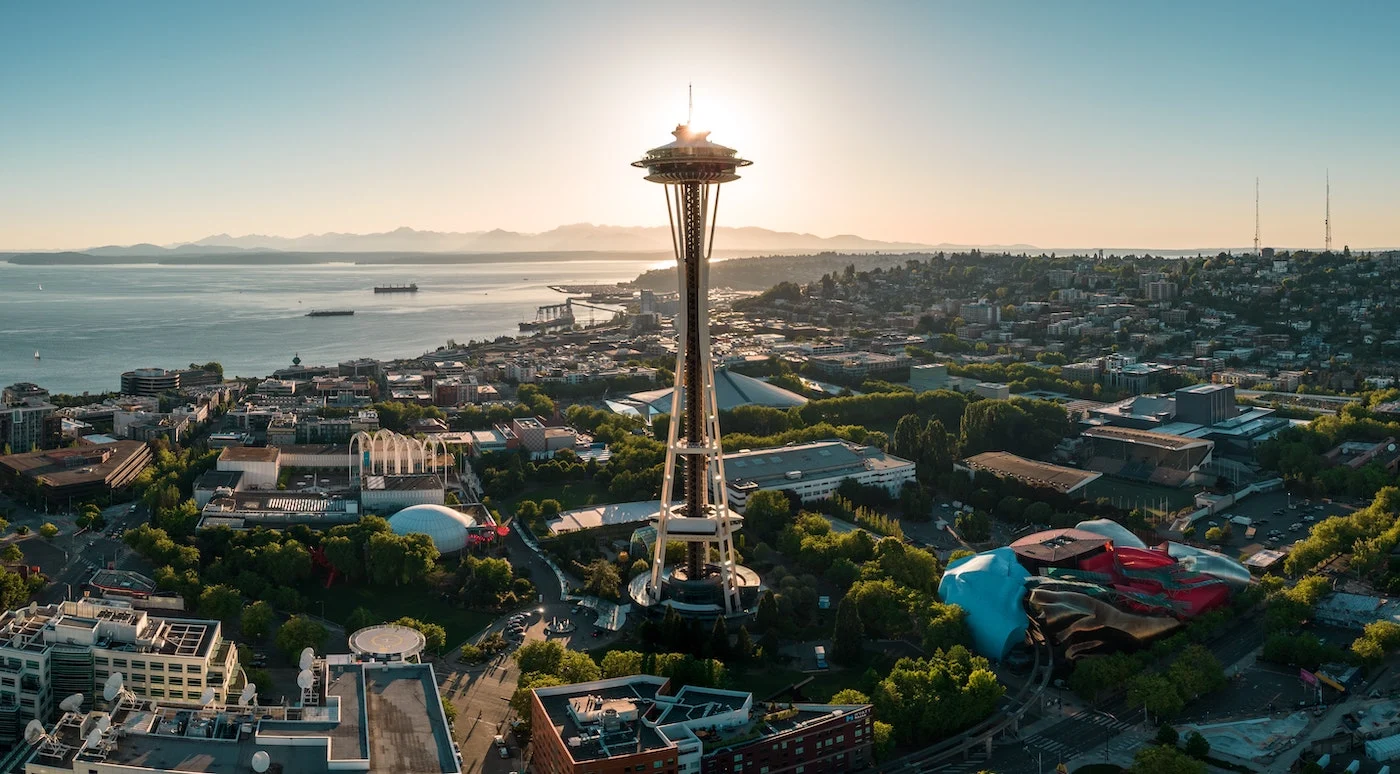 Seattle space needle skyline view
