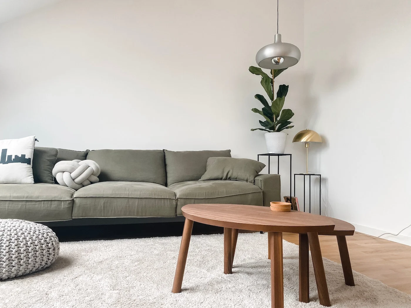 clean and organized living room