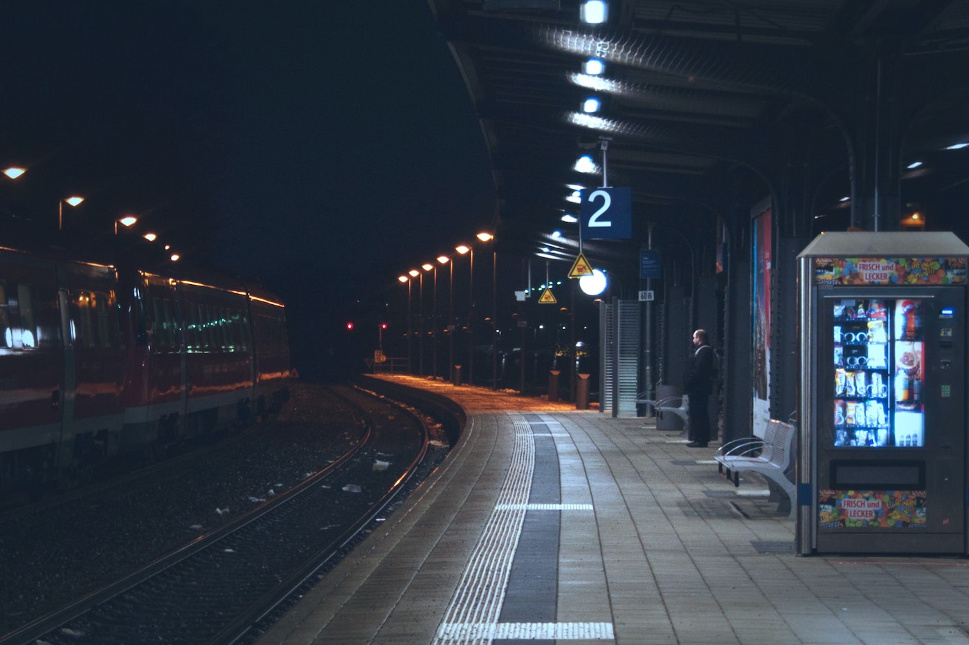 train station at night