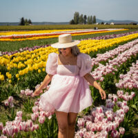 Selkie Angel Delight Puff Dress Tulip Town ASN boater hat