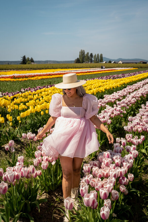 Selkie Angel Delight Puff Dress Tulip Town ASN boater hat