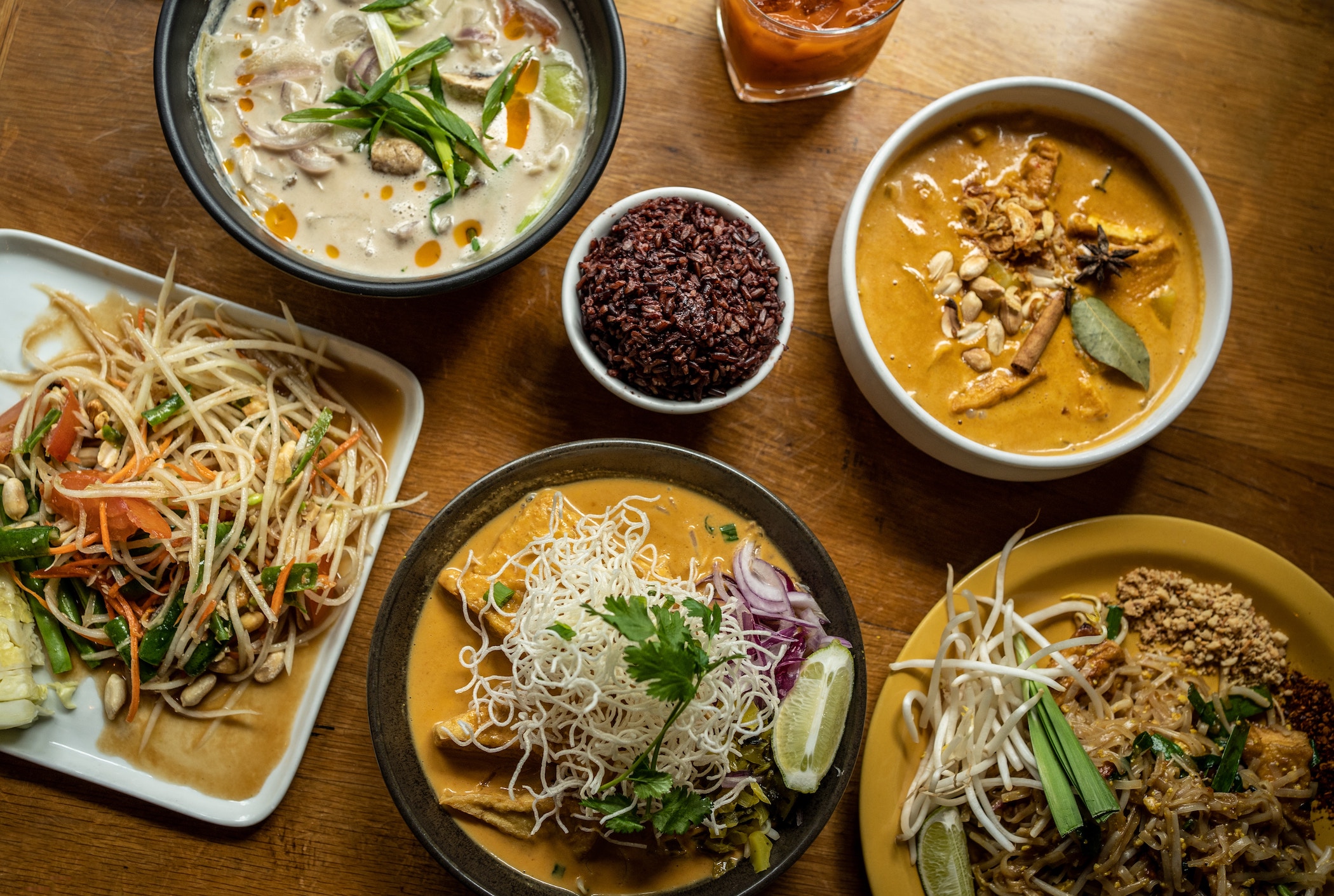 vegan thai food from Kati Vegan spread
