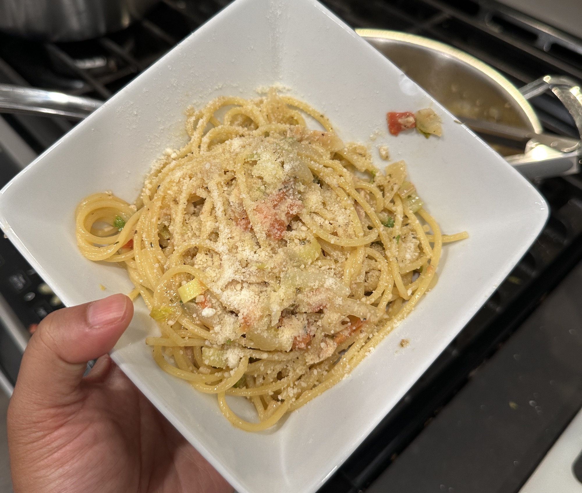 SUPER EASY Lemon Celery Tuna Pasta Recipe