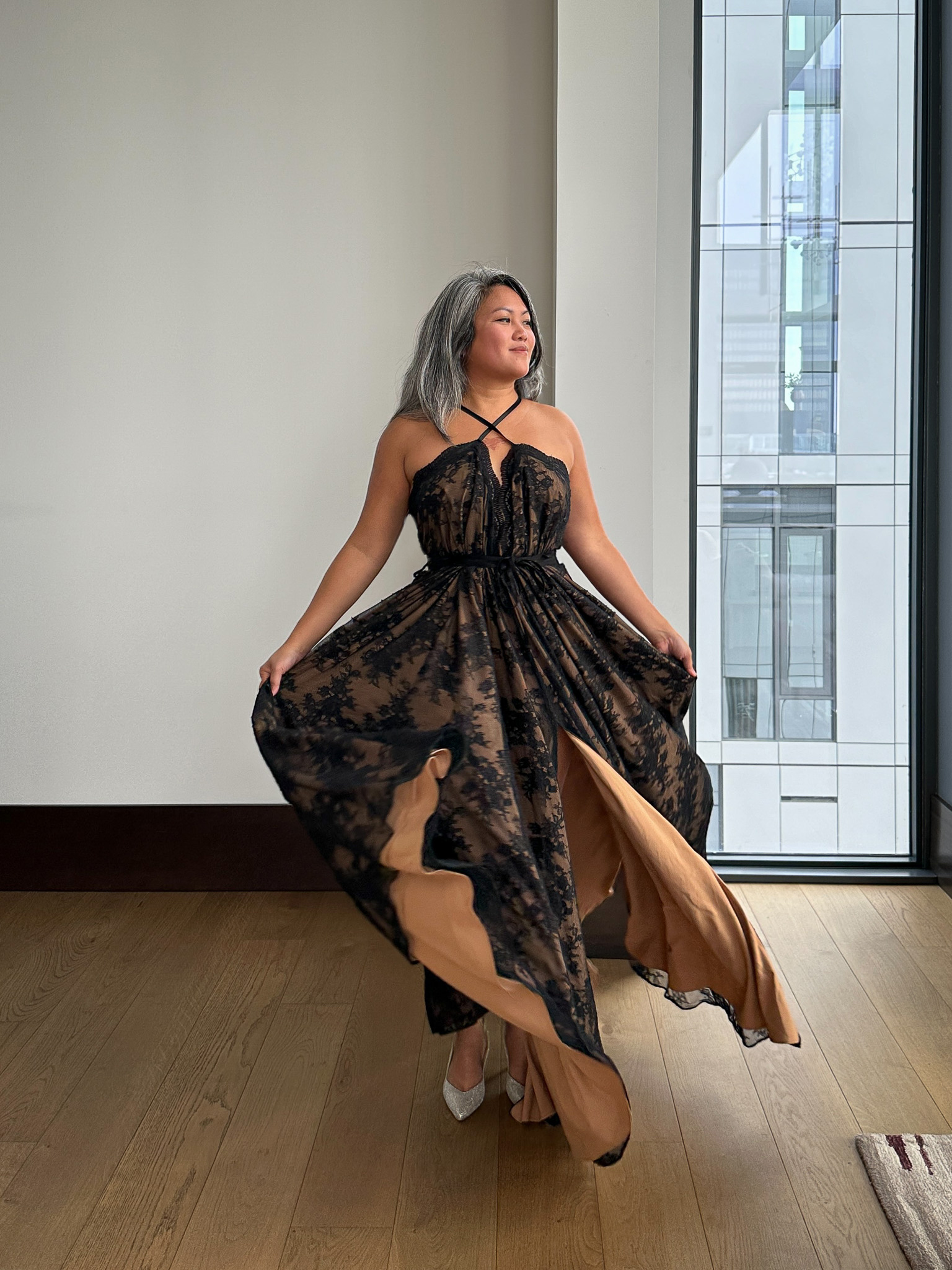 How to Wear the Michael Costello Paris Gown